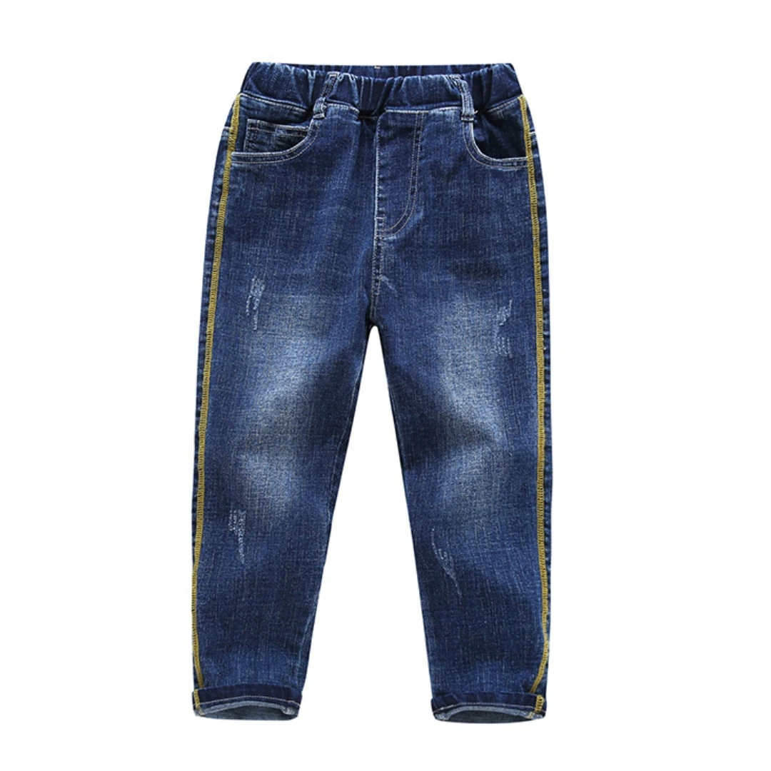 

3-14 Years Striped Boys Blue Jeans Kids Stylish Trousers Denim Pants Kids Clothes 4 5 6 7 8 10 12 14 Years