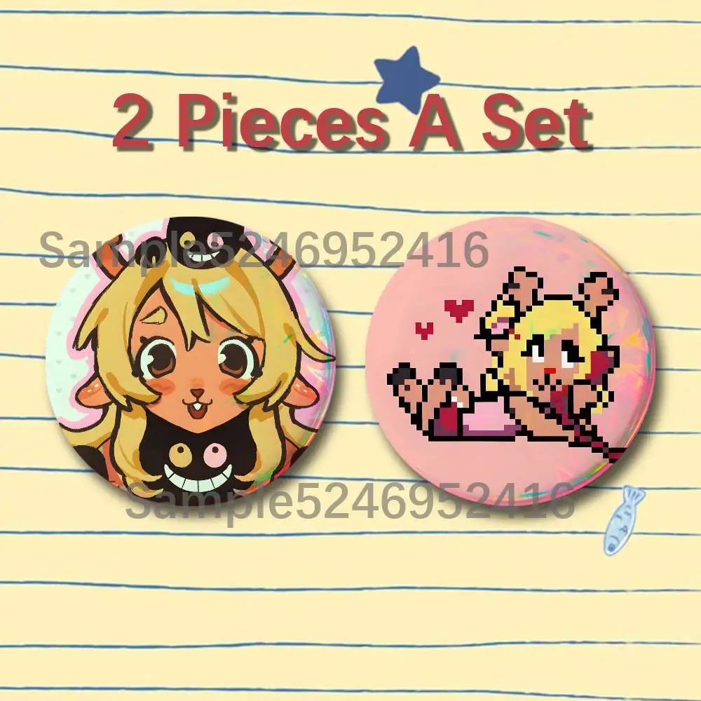 Noelle Kris D-Deltarune Game 2-teiliges Set Abzeichen-Set Modische Broschen für Damen und Herren Rucksack-Accessoire Taschenabzeichen Schmuck Geschenk – Detail 11