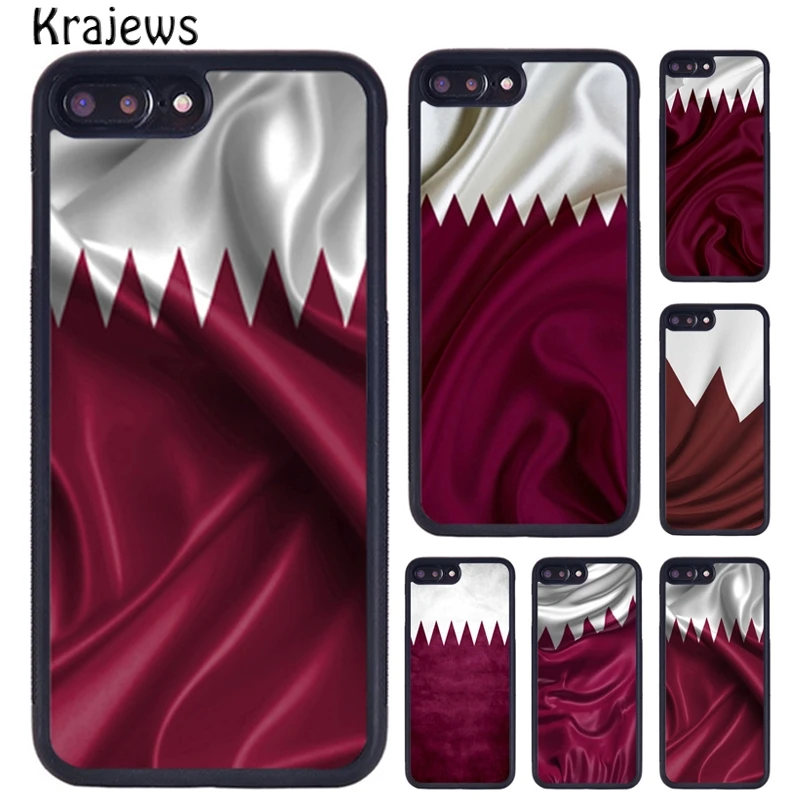 Krajews Qatar Flag National Banner Phone Case For iPhone 16 15 14 X XR XS 11 12 mini 13 Pro MAX Plus cover shell coque