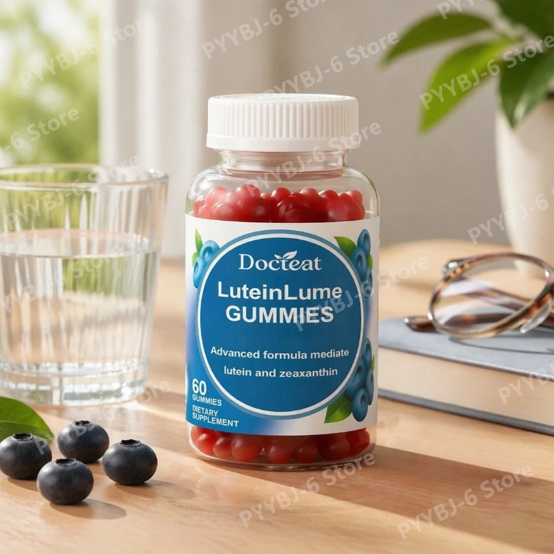 

Lutein Lume Gummies with Lutein Zeaxanthin Astaxanthin Vitamin C E & Zinc Supports Visual Wellness 60Gummies Dietary Supplement