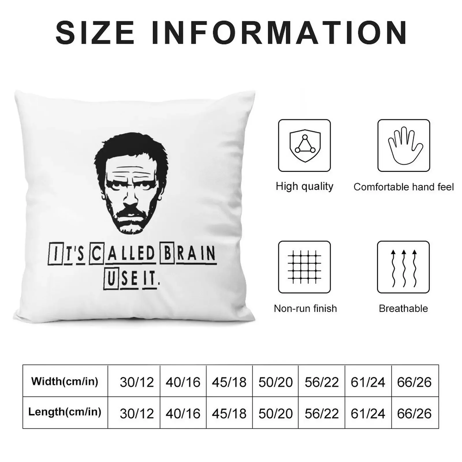 Dr. House- It's called Brain Throw Pillow Decorative Sofa Cushion Pillow Cover christmas pillowcases pillow