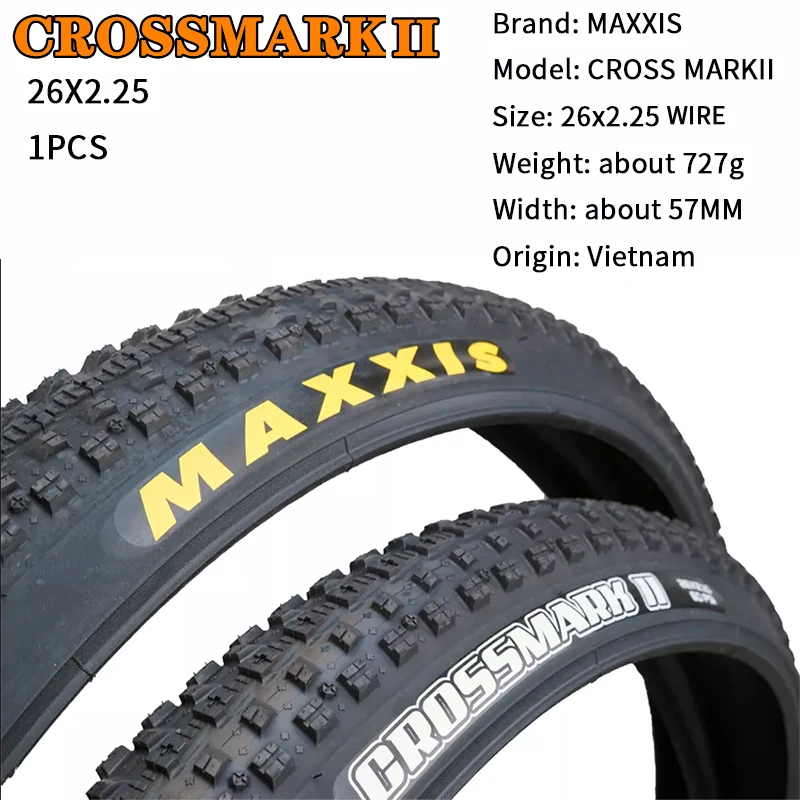 MAXXIS Crossmark II Wire improves on the speed of its predecessor while improving grip in intermediate conditions 26/27.5/29 in