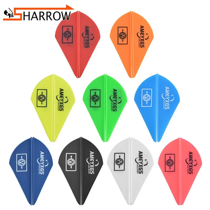 

50pcs Archery Vanes 2 Inch Arrow Feather Rubber Fletching Drop-shape Feathers Compound Recurve Bow Hunting Shooting Accessories