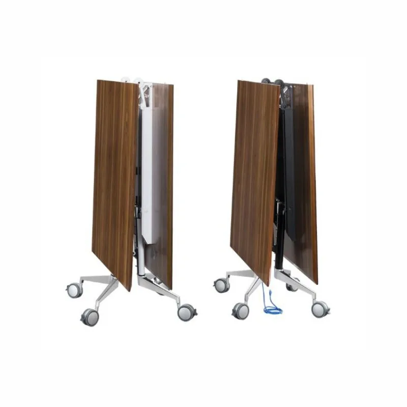 

Middle folding with slot folding bar table, can be folded in half to negotiate training conference table