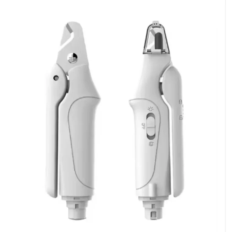 

High Quality 2 in 1 Dog Nail Clipper & Grinder with Two Led Lights for Safe Trimming Low-noise Nail Trimmer for All Size Pets