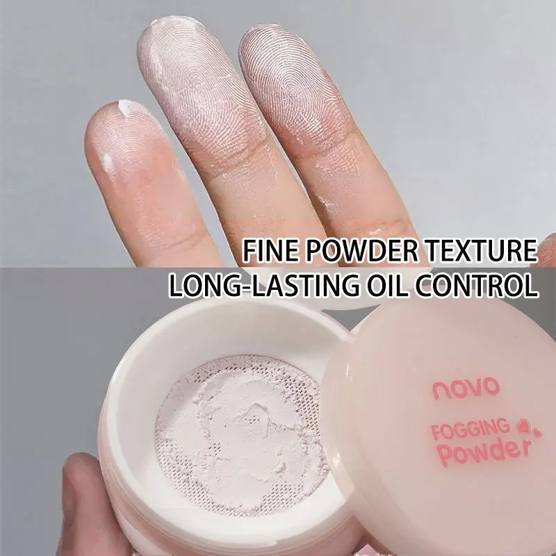 Polvo suelto mate, polvo fijador de control de aceite de larga duración, impermeable, a prueba de sudor y a prueba de manchas, ligero