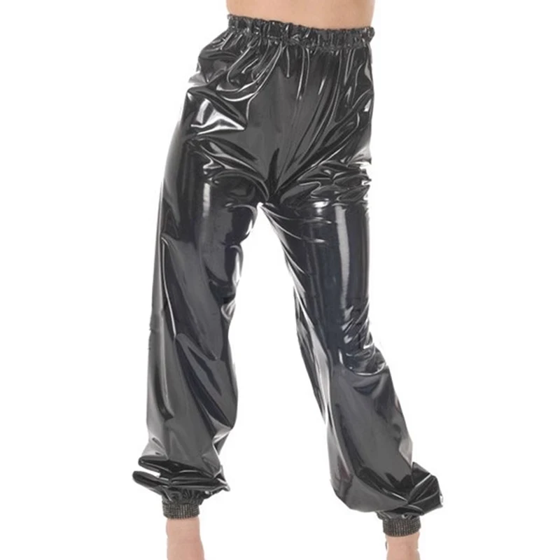 

PVC See-Through Plastic Pants Black Gloss Soft Silent Trousers ABDL Waterproof Diaper Shorts Sissy Couple Private Party Pants