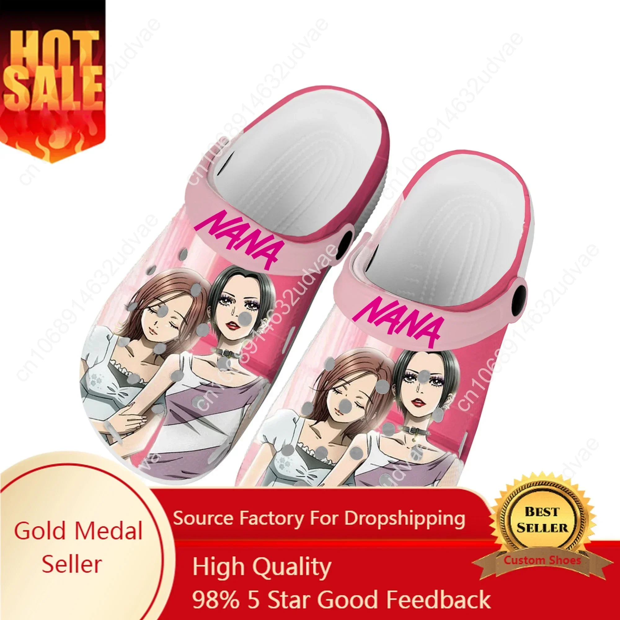 

NANA Osaki Komatsu Shoujo Manga Home Clogs Custom Water Shoes Mens Womens Teenager Shoe White Garden Clog Beach Hole Slippers