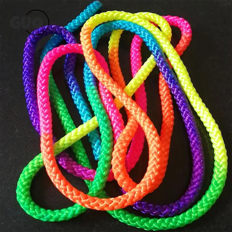 Competition Yoga Indoor Outdoor Training Rainbow Colour Polyester Exercise Fitness Artistic Gymnastics Jump Rope For Sports