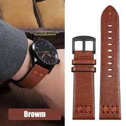 Genuine Leather Straps For Samsung Galaxy watch 6/5 pro/7/FE//4/Classic 20mm 22mm bracelet amazfit GTS-GTR 4-3-2e-mini watchband
