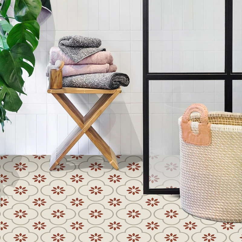 10/20PCS Printed PVC Thickened Waterproof Decal Vinyl Easy Paste Removable Simple Home Living Room Kitchen Tile Stickers Floor
