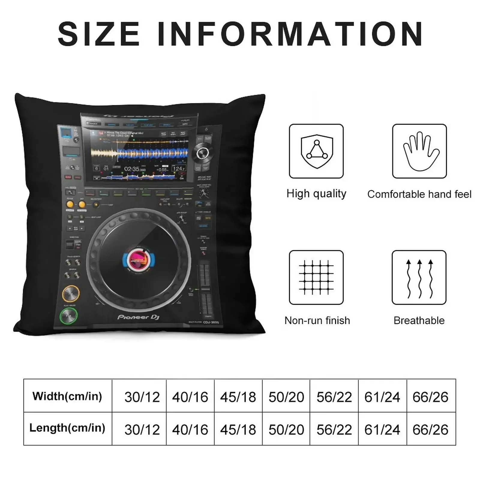 Pioneer DJ CDJ3000 Multi Format Player Throw Pillow Cushions Cover Sofa Cover Luxury Sofa Cushions pillow