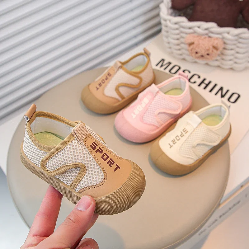 

Boys Girls Walking Shoes Non-slip for Toddlers Casual Shoes Mesh Breathable 2025 New Fashion Baby Cute Tennis Shoes Soft Bottom