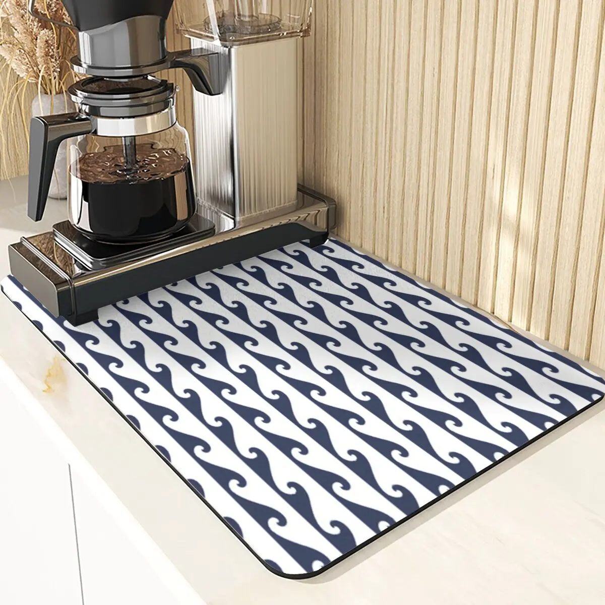 Navigation Style Table Mat Silicone Dish Placemat Ship'S Anchor Printing Coasters For Kitchen Place Mats Diatomite Kitchen Mats