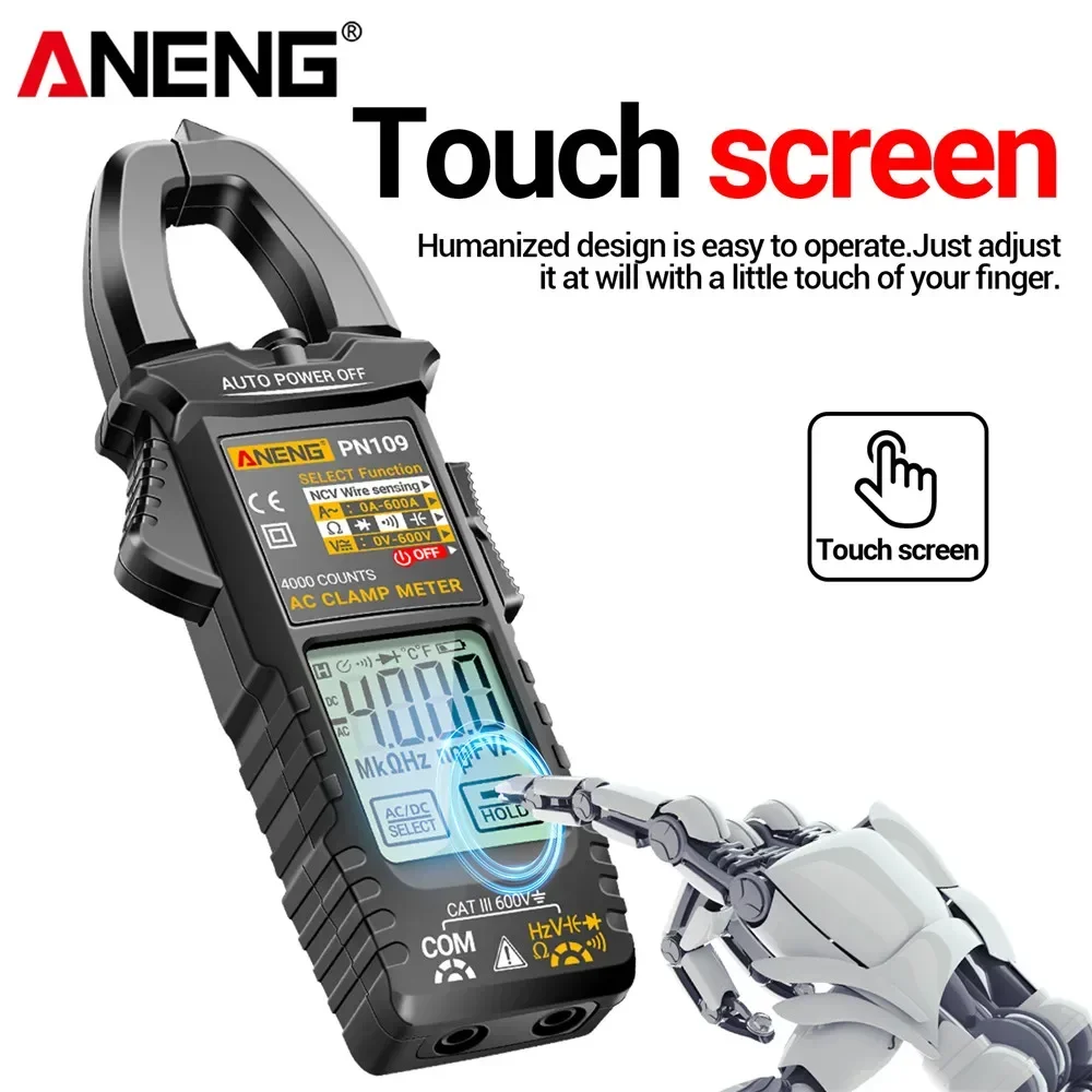 ANENG PN109 Smart Digital Clamp Meter Multimeter High Current Multimetro NCV Induction Measurement Tester Tools