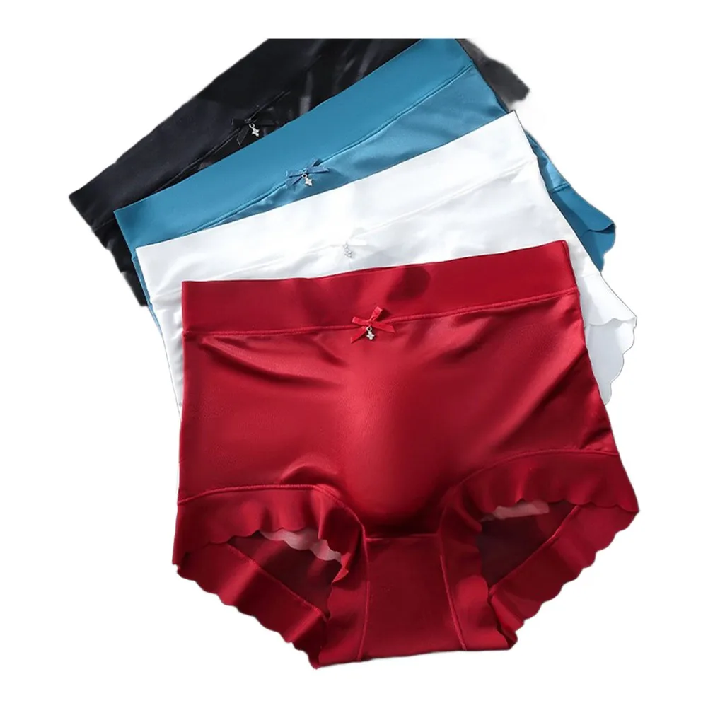 

Transparent Underwear Men Super Thin Seamless Ice Silk Bow Fashion Briefs 3D Bulge Pouch Panties Underpants