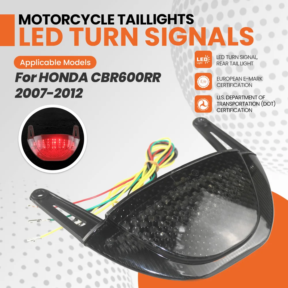 

Светодиодные стоп-сигналы для мотоцикла, указатель поворота, задний фонарь E-Mark для Honda CBR600RR CBR 600RR 2007 2008 2009 2010 2011 2012