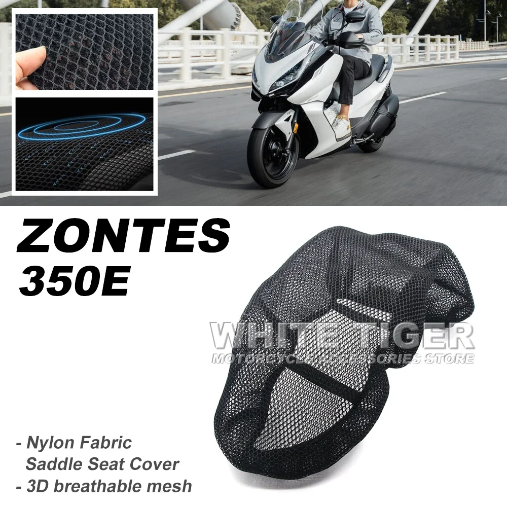 

For ZONTES 350E E350 350 368E 368 Motorcycle Cushion Seat Cover Protection Sunscreen Breathable Heat Dissipation 3D