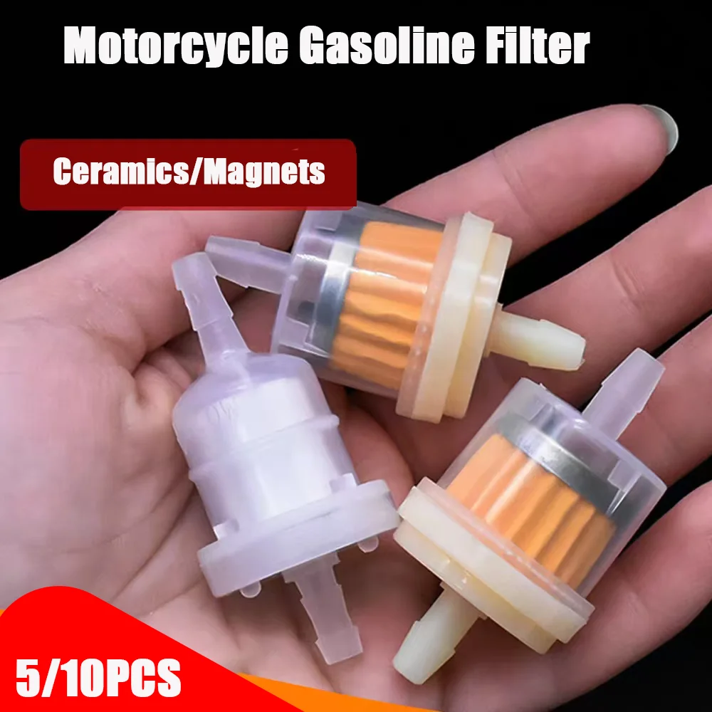 

5PCS/10PCS Motorcycle Oil Filter Inline Gas Fuel Filter For Motorcycle Scooter Filters Tool Motorcycle Parts