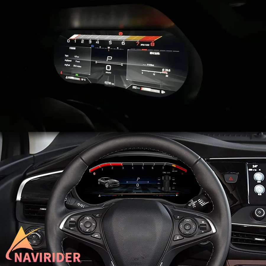 

Colorful LCD Instrument Speedometer Instrument Cluster For Buick Envision 2014-2021 1920*720P CarPlay New Upgrade Smart Cluster