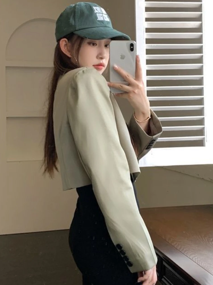 

Blazers Women Elegant Fashion Simple Solid Autumn Casual All-match Outwear Design Tender Korean Style Office Ladies Cozy Basic
