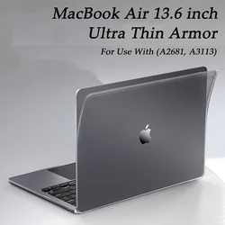 Funda de alta calidad para MacBook Air 13 M3 M2 2024 2022 lanzamiento A3113 A2681 13,6 pulgadas armadura ultrafina carcasa dura protectora mate