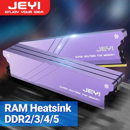 Disipador de calor de memoria RAM JEYI con almohadillas térmicas, enfriador de RAM de escritorio, disipación de radiación DDR para PC DIY DDR2 DDR3 DDR4 DDR5
