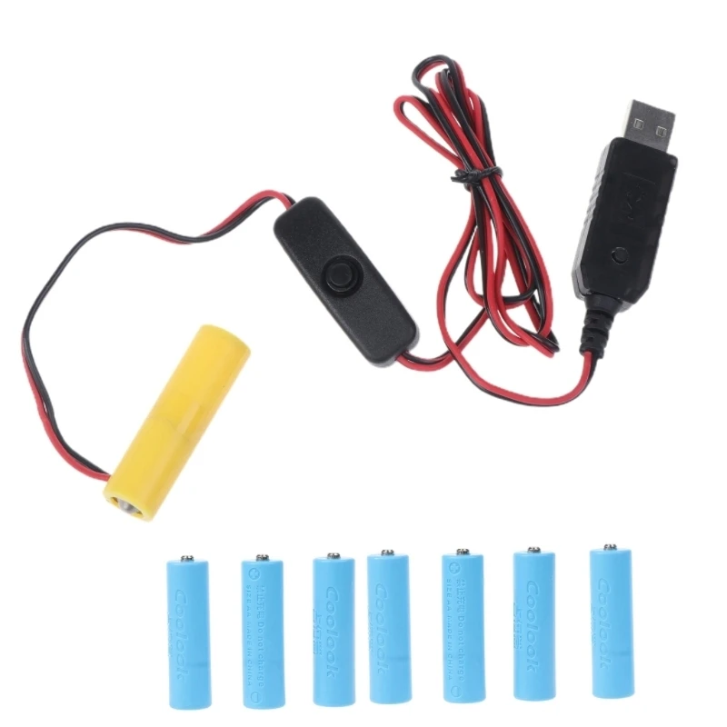 

QC3.0 USB Power Converter AA Battery with Replace 4-8pcs 1.5V AA for LED Light Radio Electronic 448F