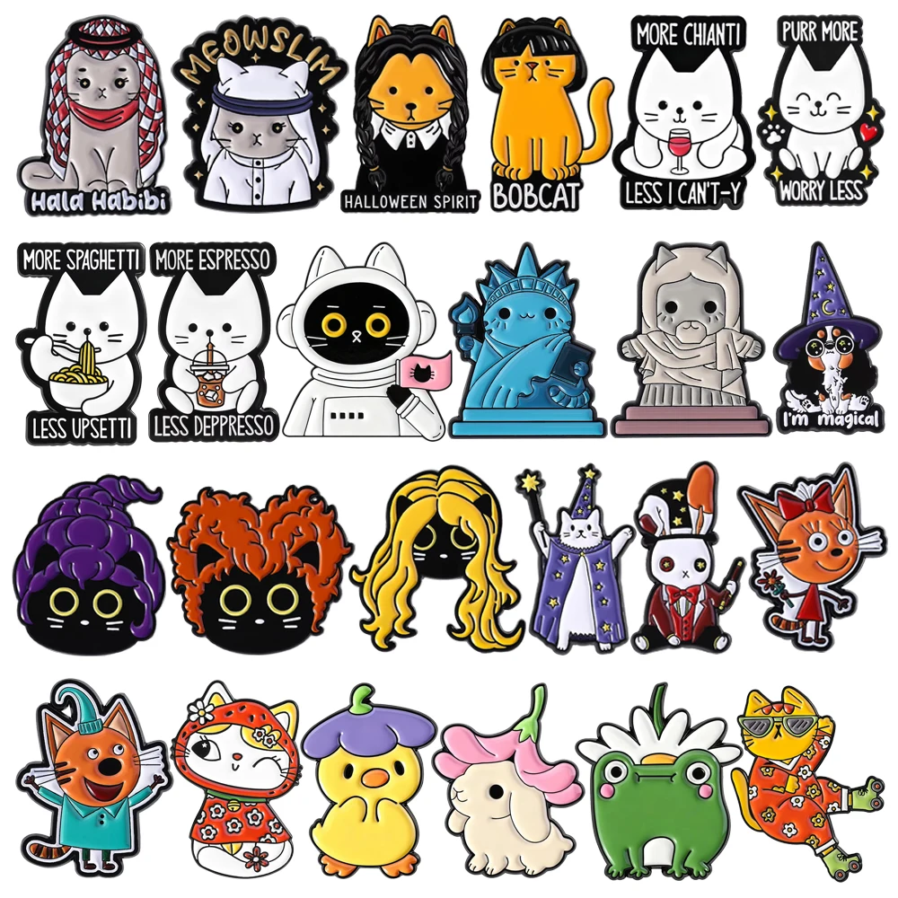 Cute Cat Enamel Pin… - image