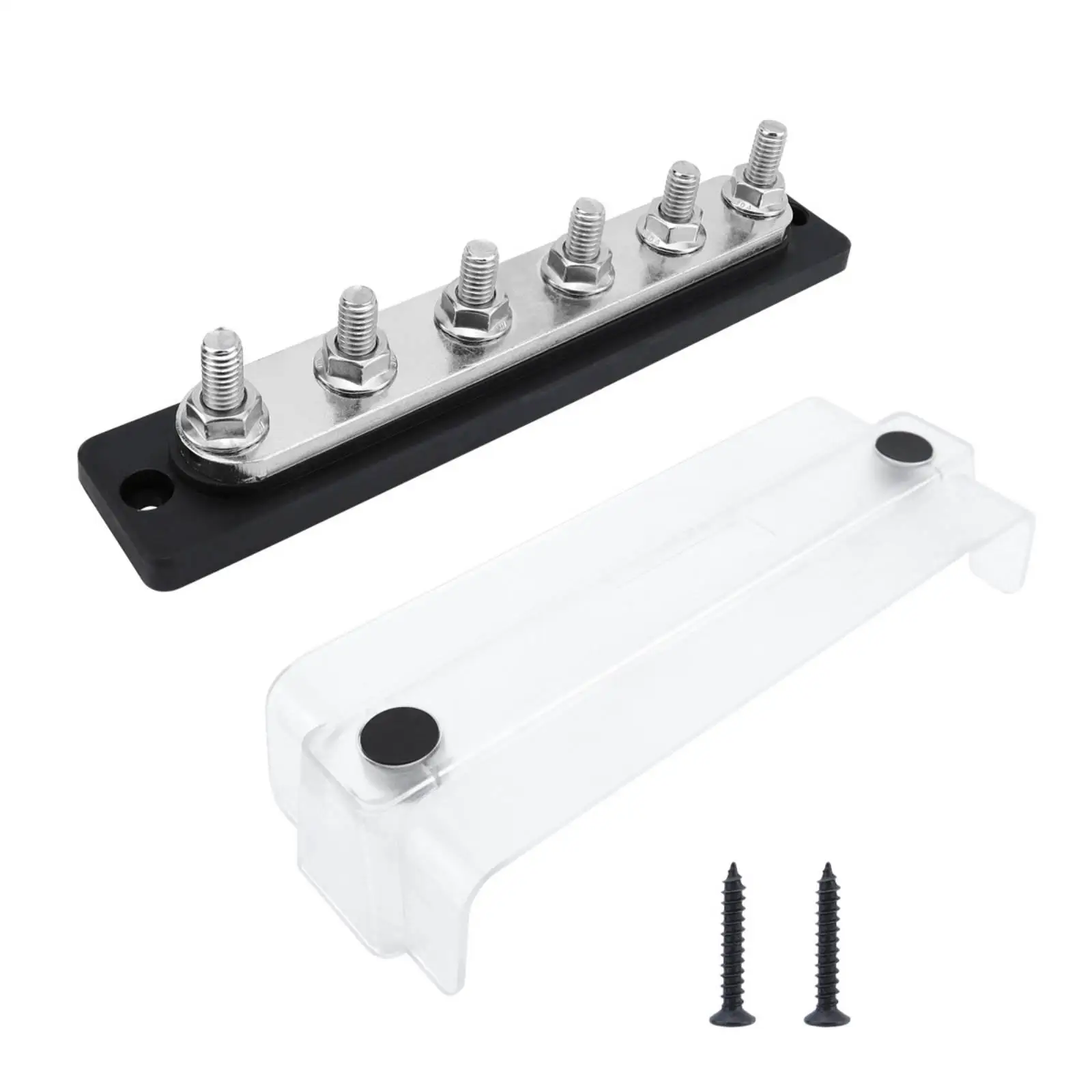 Tinned Copper Bus Bar Block 6 Bolt Terminal Connector for Electric Panel High Capacity Distribution