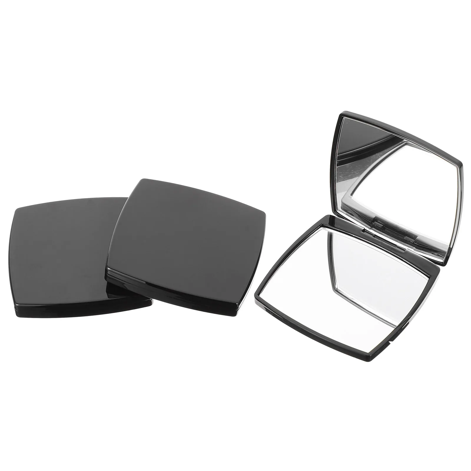 3 stuks draagbare make-upspiegel compacte opvouwbare reisspiegel voor vrouwen dubbelzijdig handheld make-up tool lichtgewicht