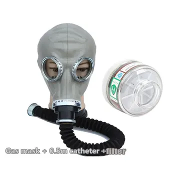2-in-1 chemisch gasmasker gasmasker klassieke stijl rubber materiaal volledige gezichtsbescherming industrieel spuitverfmasker