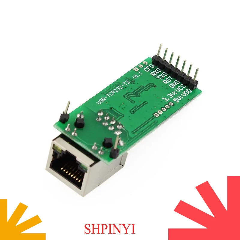 USR-TCP232-T2 Módulos convertidores serie TTL UART a Ethernet compatibles con servidor/cliente TCP, servidor/cliente UDP