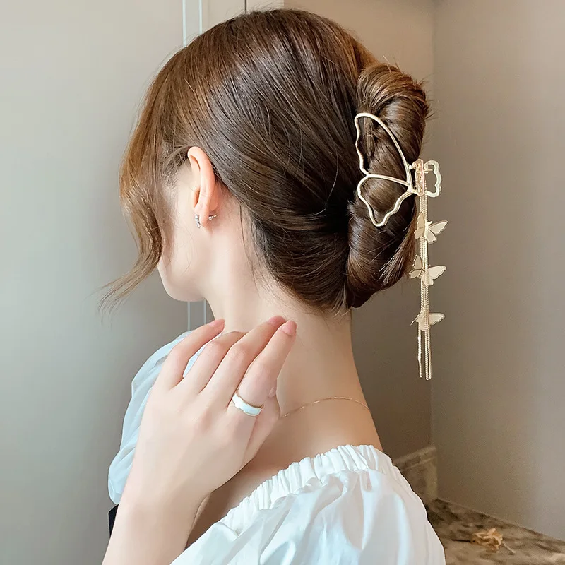 Fashion Metal Pearl Hair Claw For Women Gold Color Crab Hair Clip Girls Elegant Geometric Hairpin Korean Hair Accessories