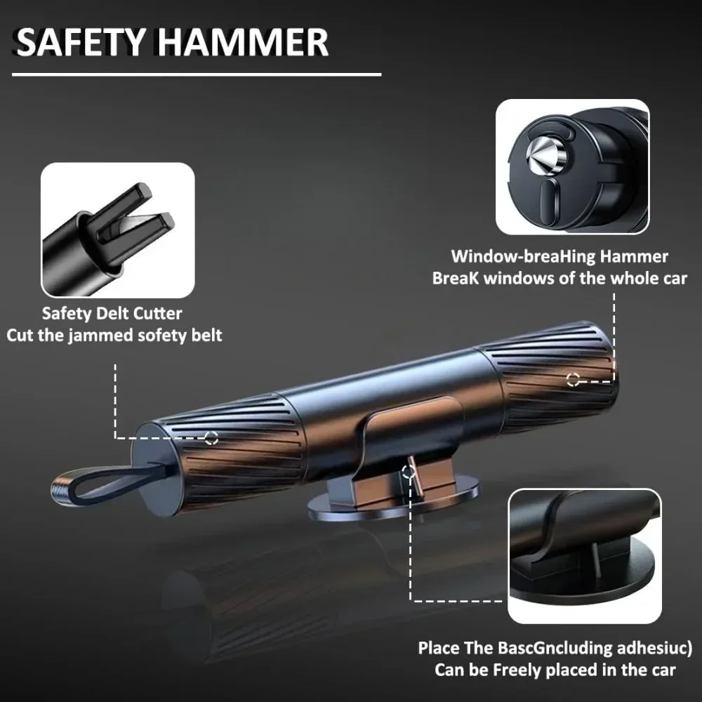 Car Window Glass Breaker Hammer Seatbelt Cutter Emergency Tungsten Steel Tip Tool for Auto Rescue Safe Hammer Break Hammer image 2