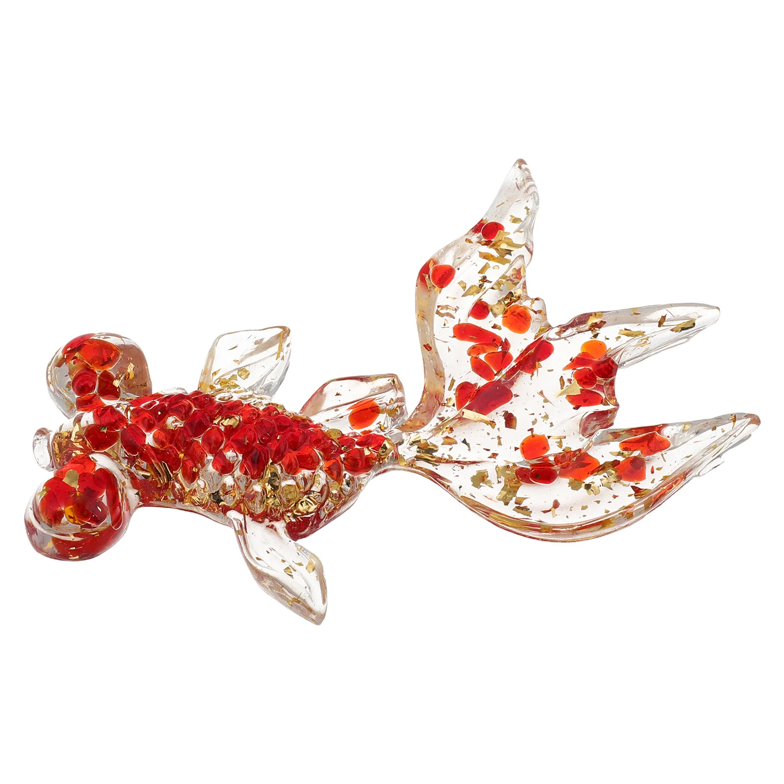 

Handmade Koi Fish Decoration Transparent Polished Aquarium Ornament Fish Garden Decor Symbol of Luck