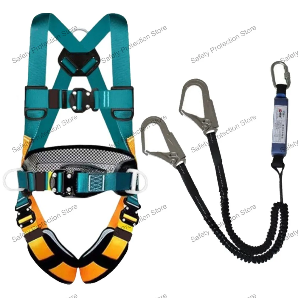 

Ремни безопасности для воздушных работ с веревкой, 5-точечный ремень безопасности для всего тела, защитное оборудование для тренировок на открытом воздухе, безопасный пояс для строительства