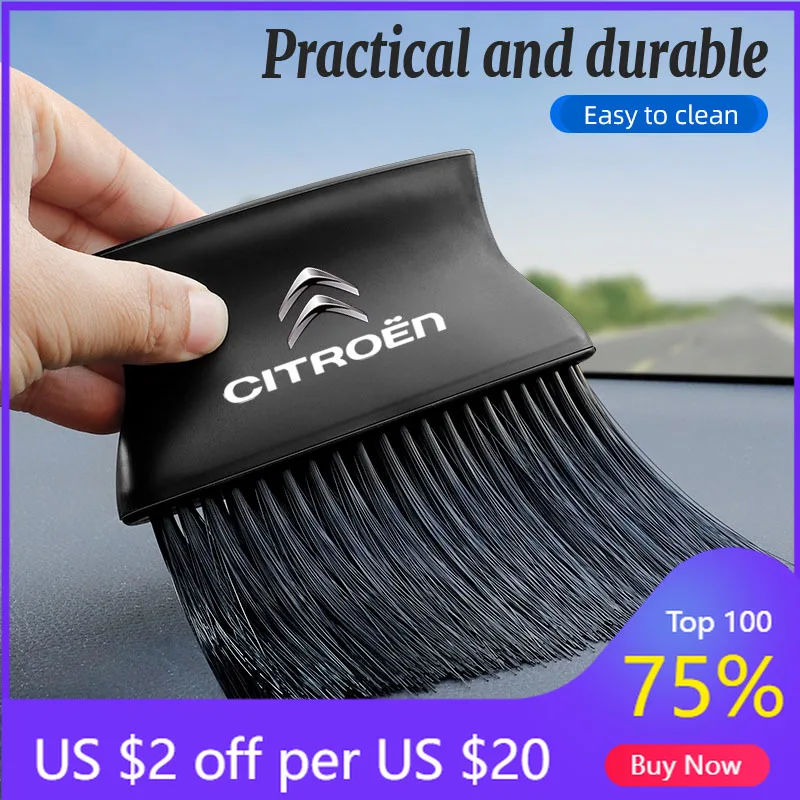 

2026 Hot Car Sticker Car Dashboard Air Outlet Cleaner Brush Detailing Clean Tools For Citroen C8 DS3 C6 C3 Vts C4 Saxo C4L C5 C2