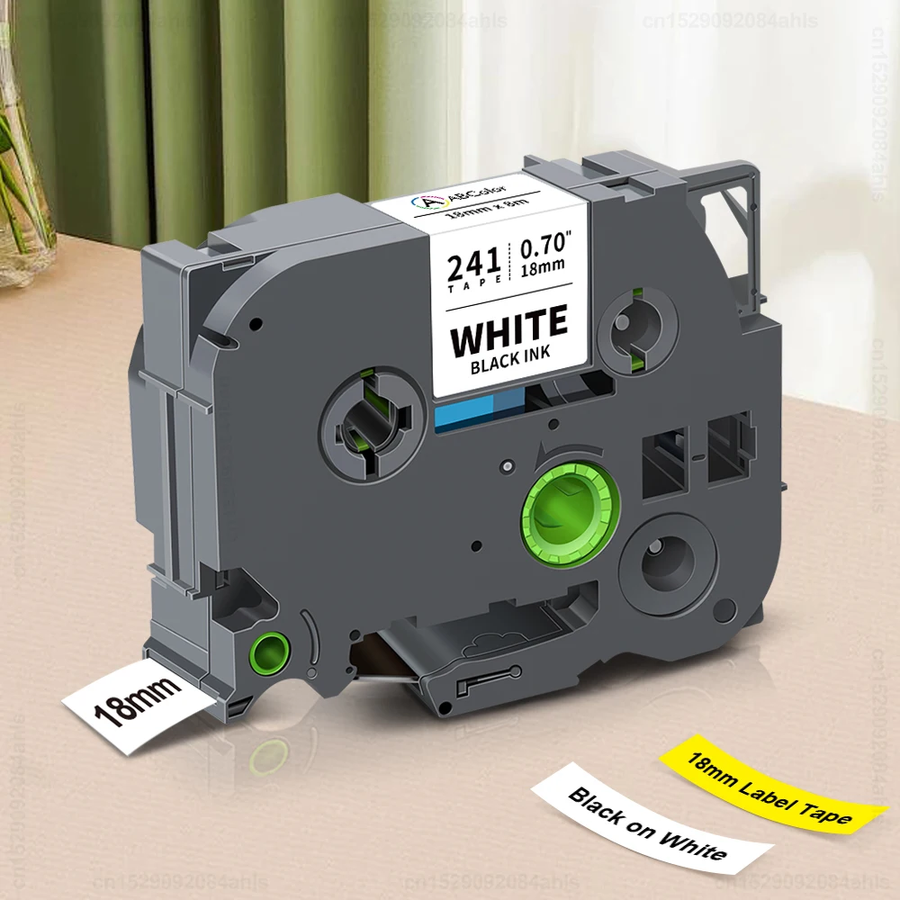 

1 шт. лента TZe241, совместимая с Brother, 18 мм лента для этикеток TZe tze-241 141 441 541 641 для принтера этикеток Brother P-touch PT-E550W