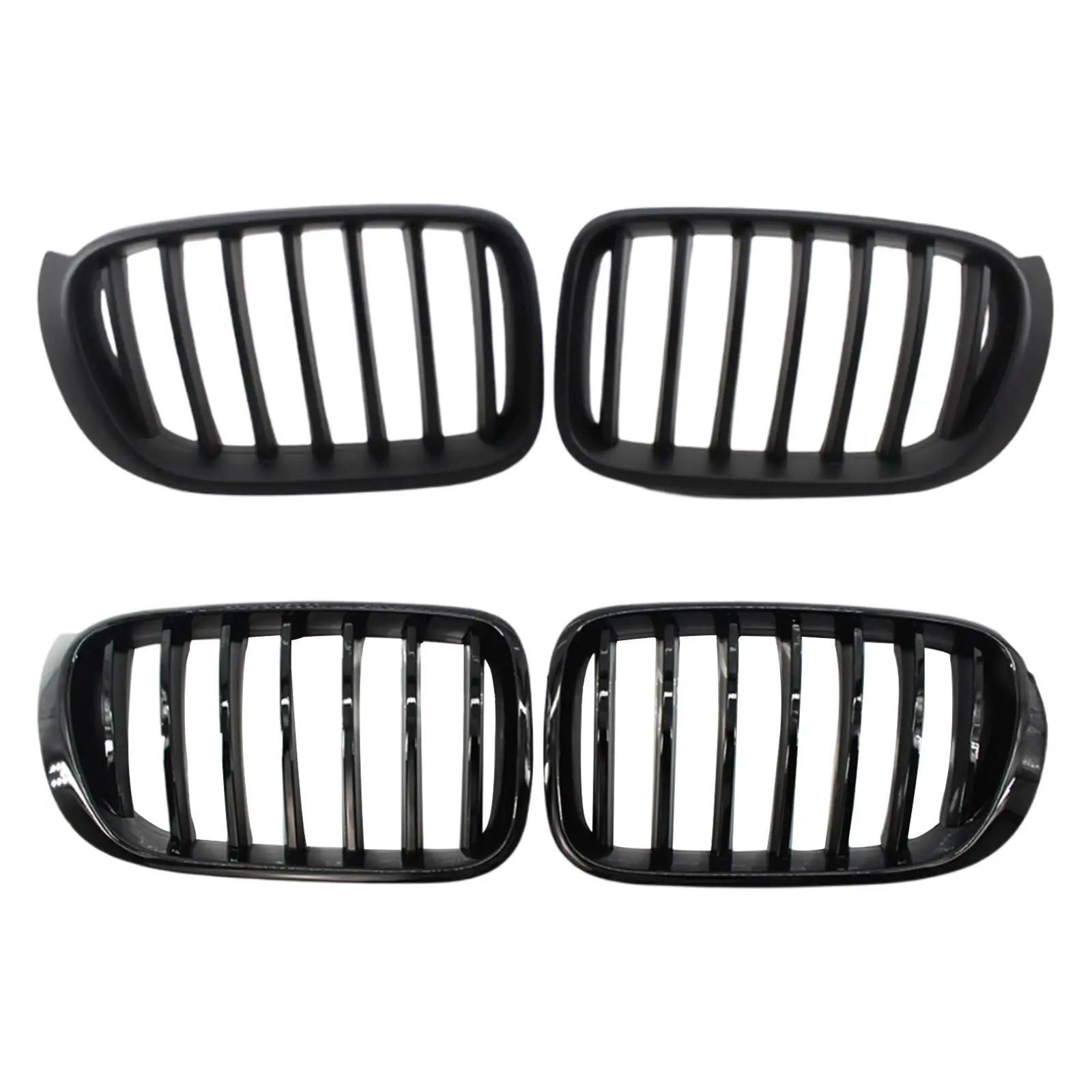 2x Front Bumper Grille Bar ABS Kidney Grill for BMW F26 x3 3 Series 14-17 51137367422 51117338572 Easy to Install ACC