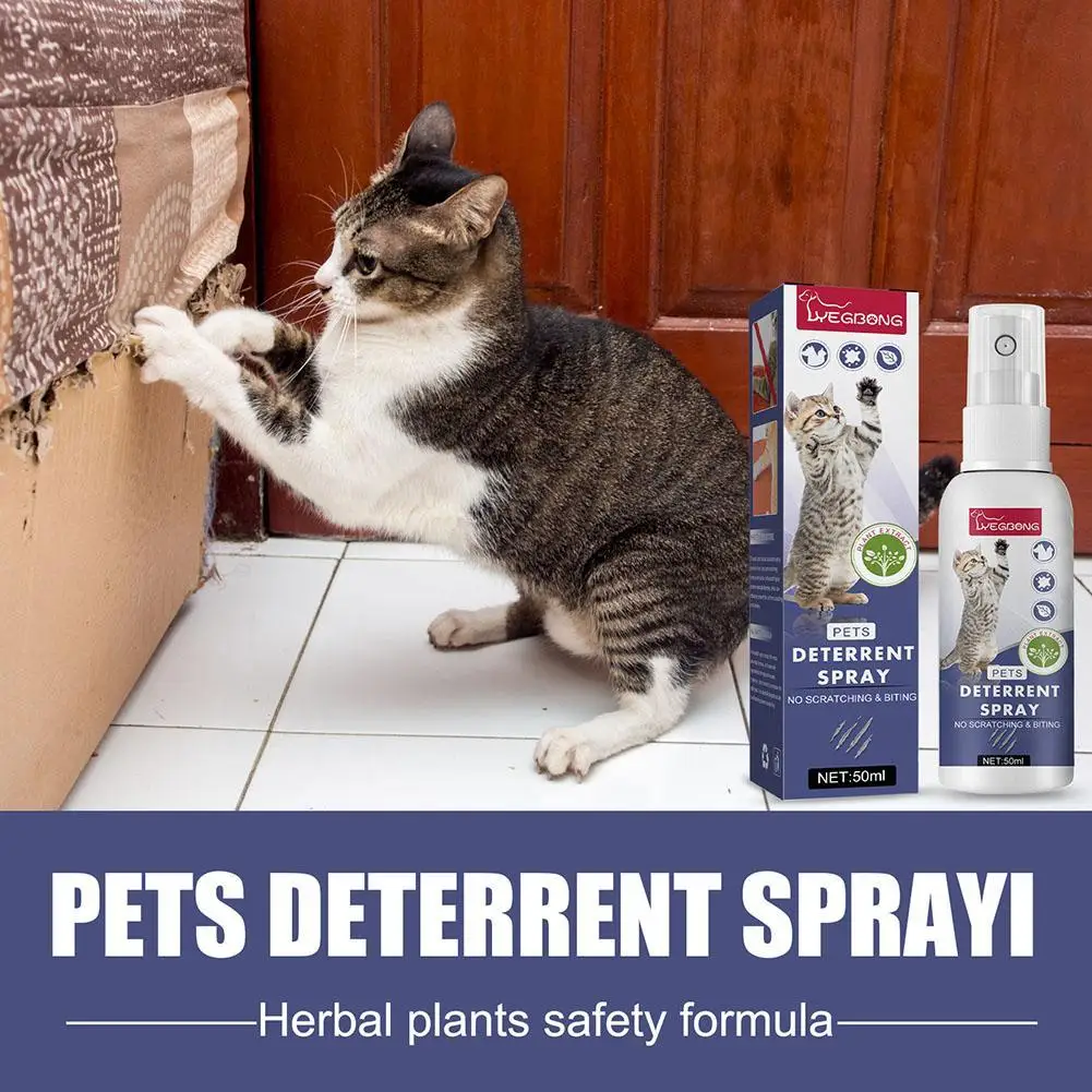 Cat Scratch Deterrent Spray Natural Scratching Cats Anti Scratch Spray Orange Fragrance Portable Sofa Furniture Protectors