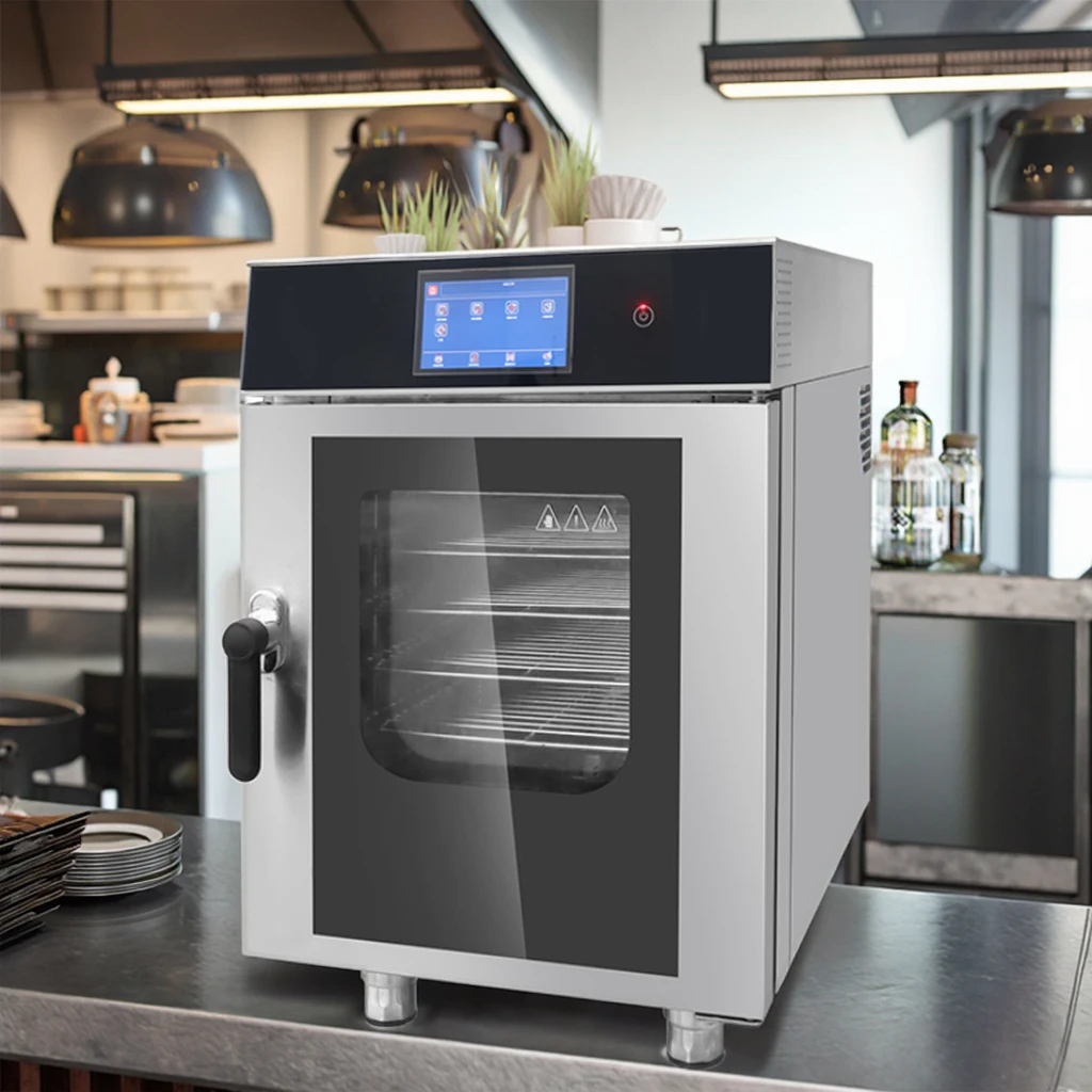 Customized Commercial Steam Oven 380V Auto Cleaning Feature Stainless Steel For Restaurant Hotels