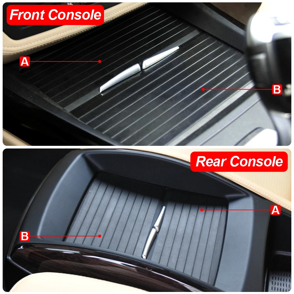 Car Center Console Cup Holder Cover Slide Roller Blinds Storage Box Zipper Sliding Cover For BMW X5 E70 X6 E71 E72 2007-2014