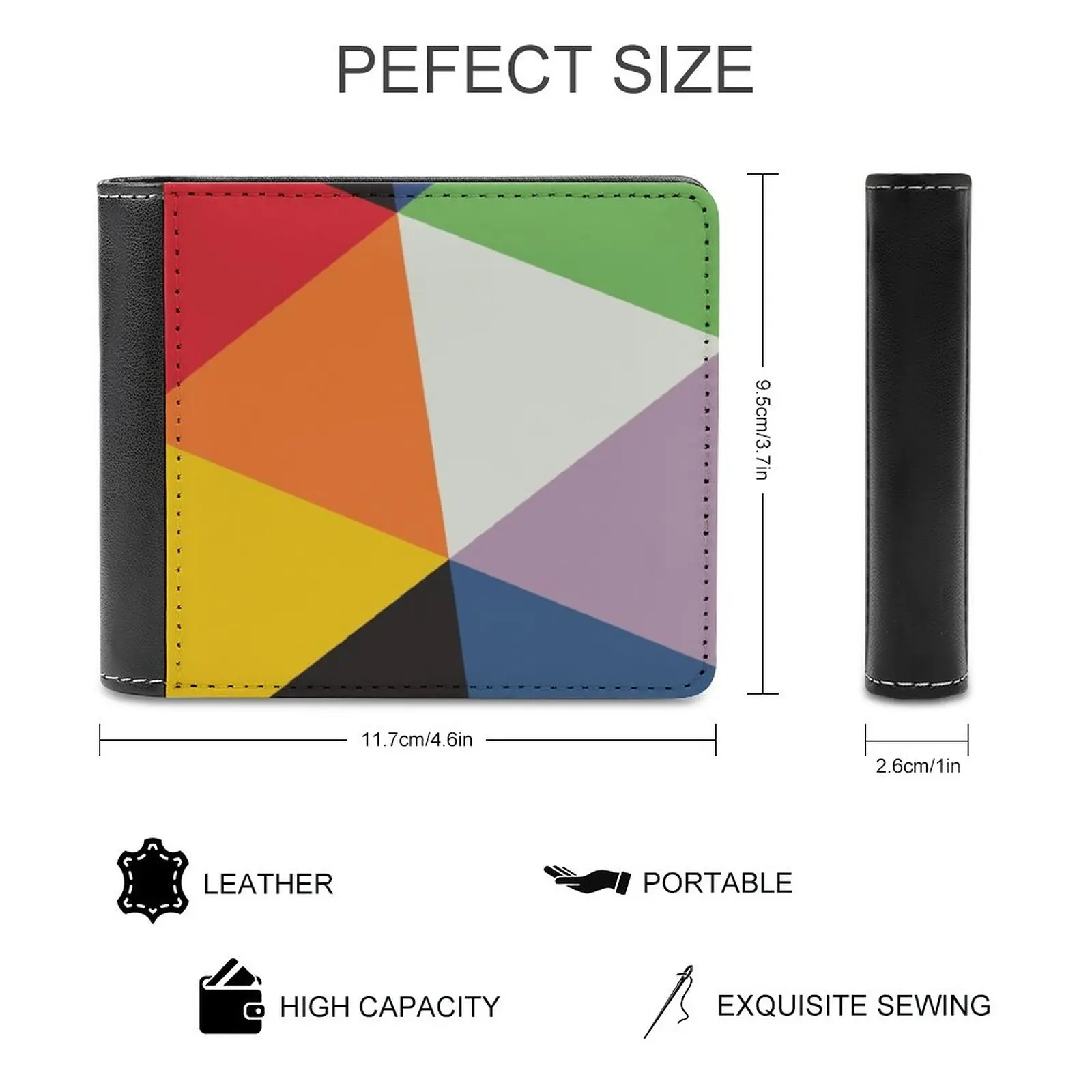 Swiss Modernism Max Bill Men's Wallet Purses Wallets New Design Dollar Price Top Men Leather Wallet Abstract Modernism