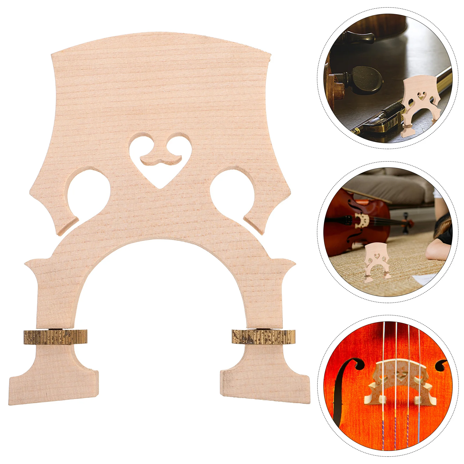

Cello Bass Upright Part Short Feet 3/4 European Bridge Adjustable (adjustable Beige