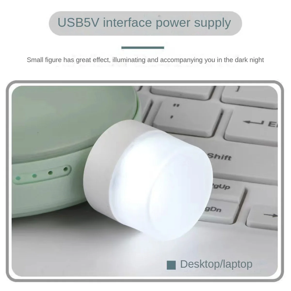 10Pcs Mini USB Night Light Eye Protection Book Reading Light USB Plug Computer Mobile Power LED Night Lamp,White Light