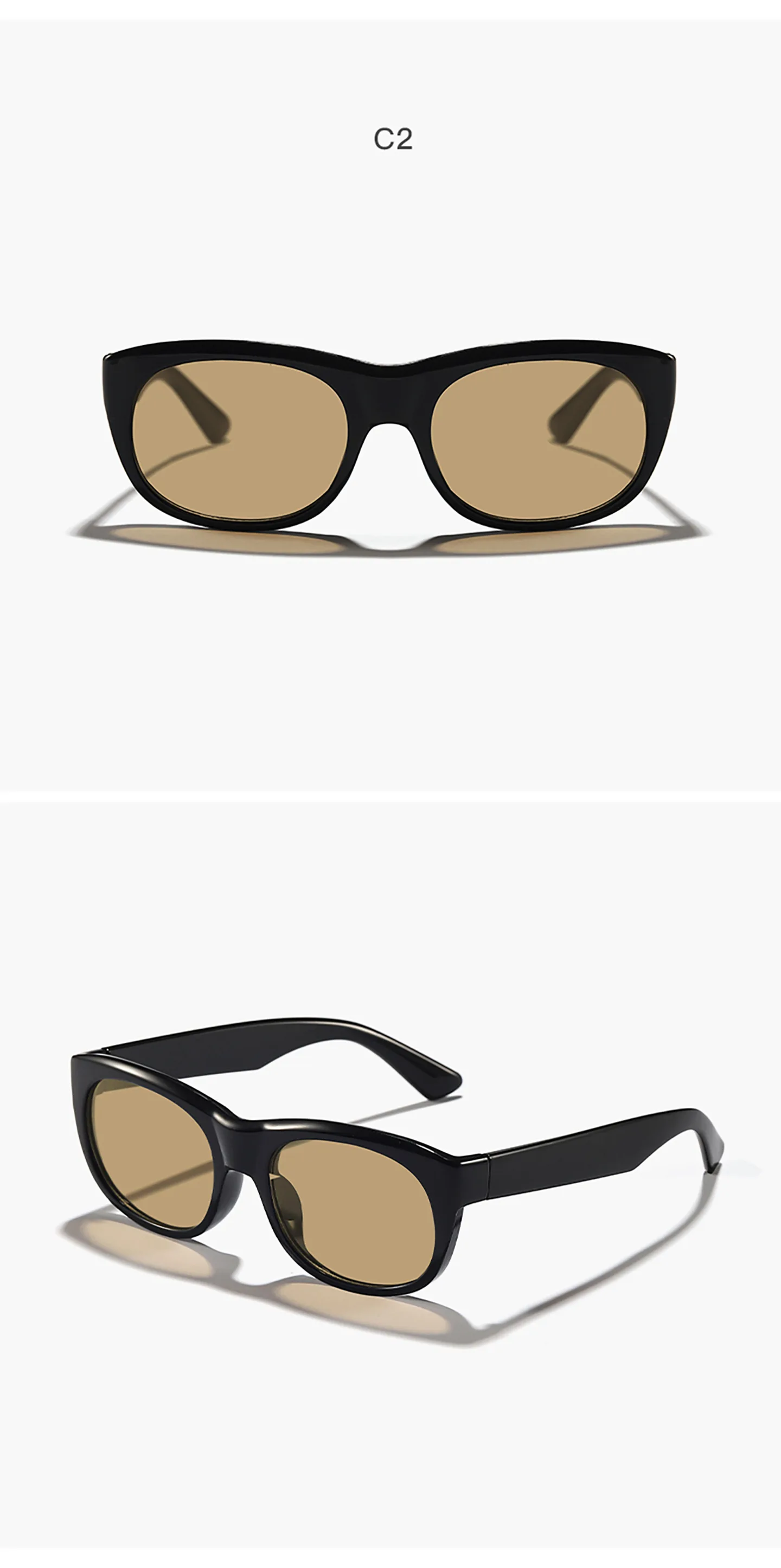 JNPCXI Neue quadratische Sonnenbrille für Damen, Farbverlauf, UV400, Retro, trendige Sonnenbrille für Herren – Detail 10