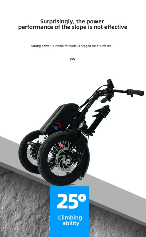 وصلتان جانبيتين ورابط متوسط برأس كرسي متحرك مزدوج العجلات مقاس 14 بوصة عجلة القيادة دون عوائق على الطرق الجبلية على الشواطئ-BZ-WZQQ8