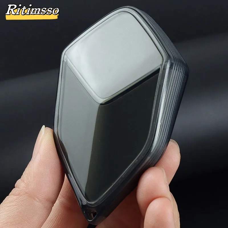 투명 소프트 TPU 원격 자동차 키 케이스 커버 거치대 보호대, 장안 디팔 S7 SL03 2022 2023 액세서리, 4 버튼