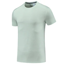 Sport uomo manica corta Running Traning moda Tshirt Homme palestre allenamento compressione Tee riflettente O collo nuove camicie